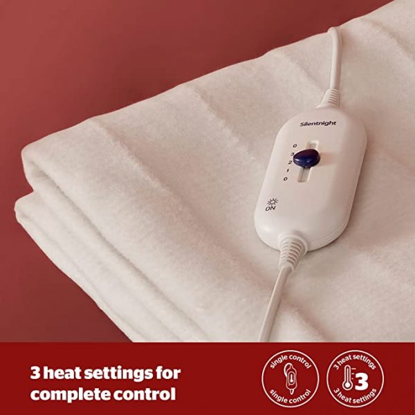 Silentnight comfort control electric blanket - single, white