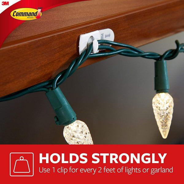 Command 17026clr white decorating clips - easy off x 20