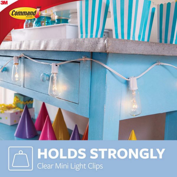 Command 17026clr clear decorating clips - easy off