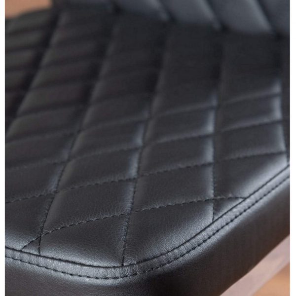 Uk milan faux leather black dining chairs x 4