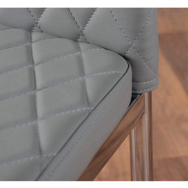 Uk milan faux leather elephant grey dining chairs x 4