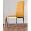 UK Milan Faux Leather Mustard Yellow Dining Chairs x 4