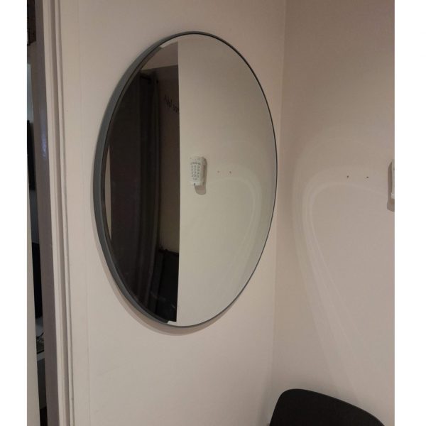 Apartment round wall mirror, 75cm, black