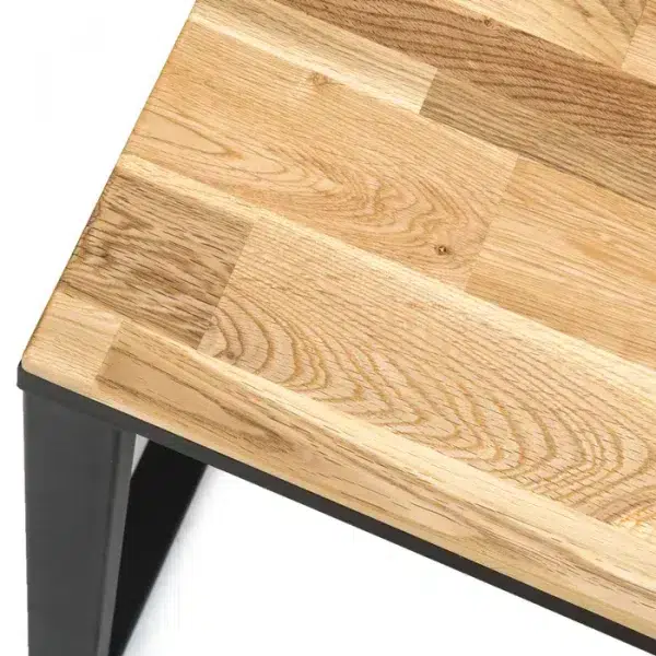 Oak & steel, hiba dining table seats up to 8