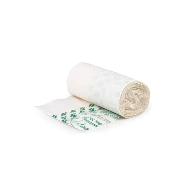 10 Litre Plastic Free, Biodegradable Food Caddy Bin Liner - 1 Roll