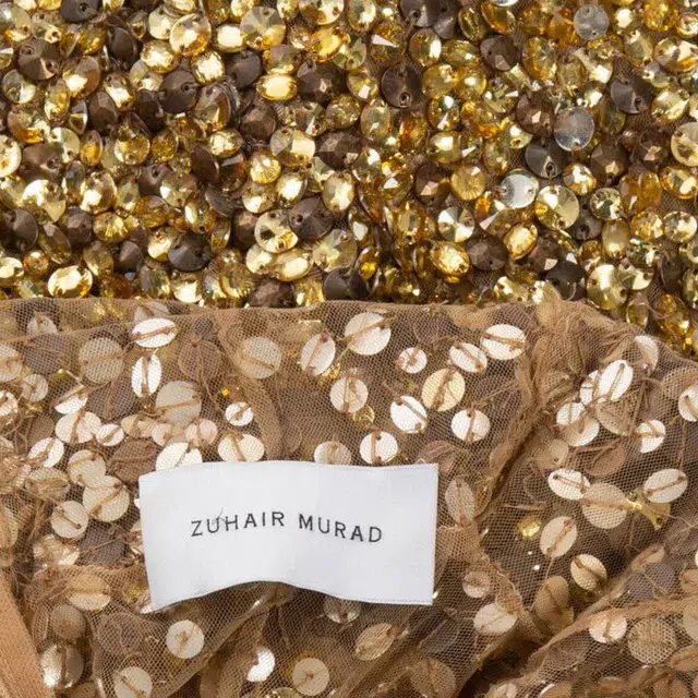 Stunning zuhair murad mesh beaded gold dress - size 4 Stunning zuhair murad mesh beaded gold dress - size 4