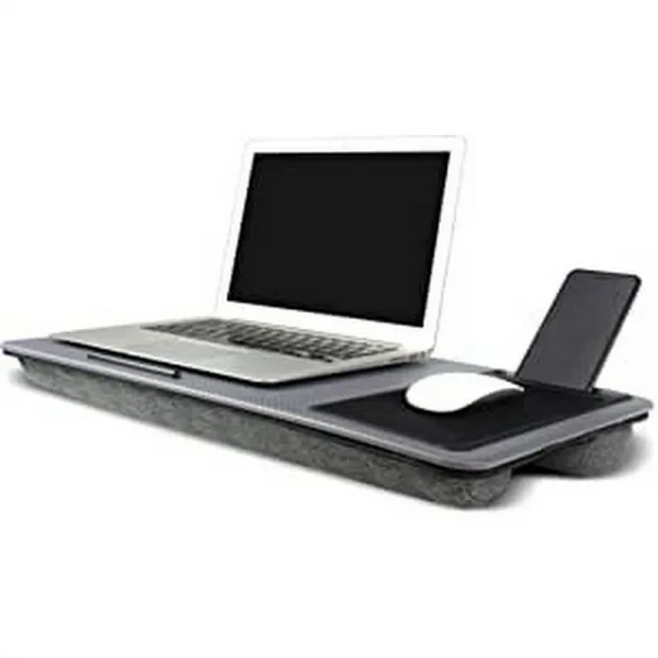 Ingenious large lap desk tray with mobile phone holder