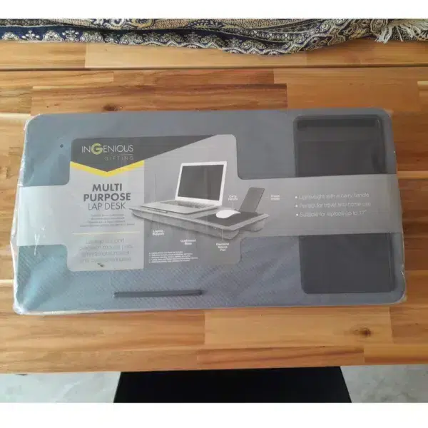 Ingenious large lap desk tray with mobile phone holder
