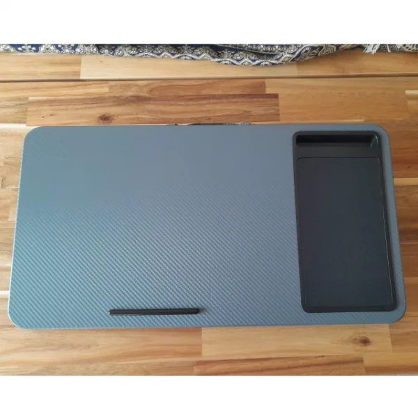Ingenious large lap desk tray with mobile phone holder