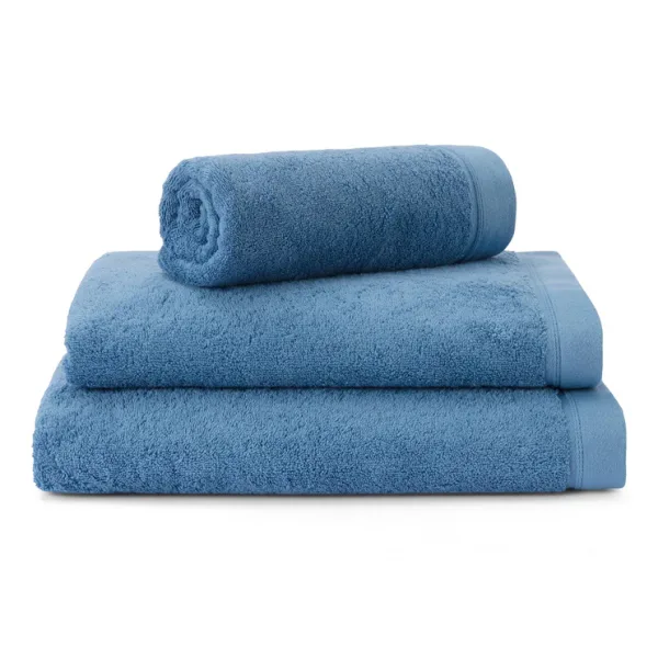4 x Faia Light Blue Cotton Towel of Various Sizes