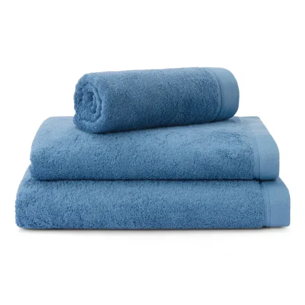 4 x faia light blue cotton towel of various sizes