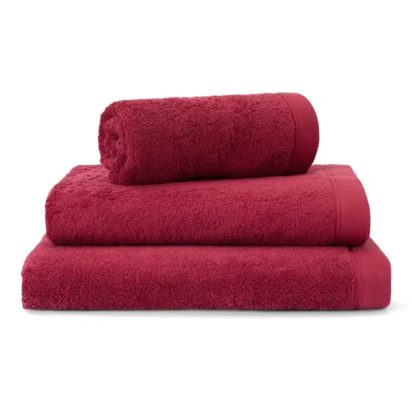 4 x faia raspberry rose cotton towel of various sizes