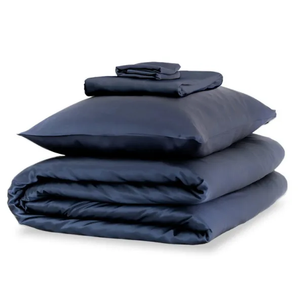 Midnight Blue Silk Duvet Set - All Sizes