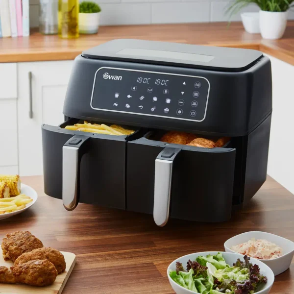Swan Duo Digital 9L Basket Air Fryer - Best Seller