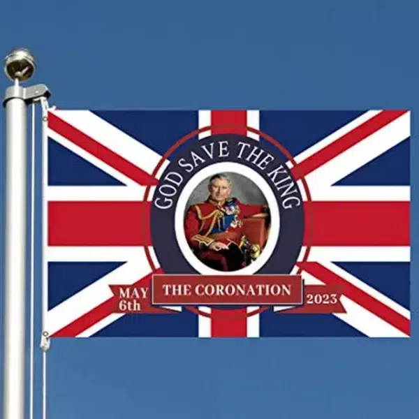 5ft x 3ft (150cm x 91cm) king charles iii coronation flag