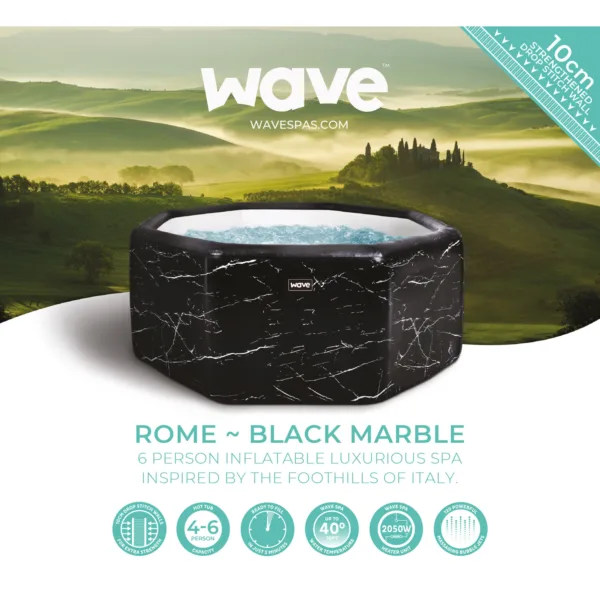 Wave rome 6 seater drop stitch spa