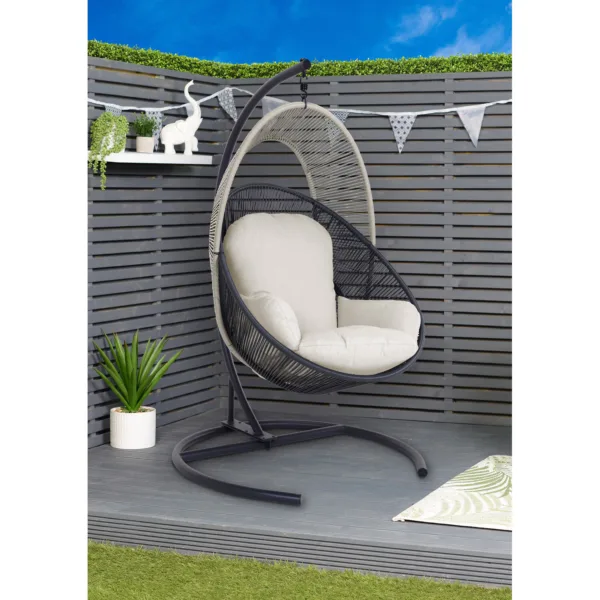 Halo Rattan Hanging Chair with Stand