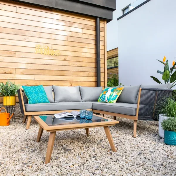 Elements rope corner garden sofa set