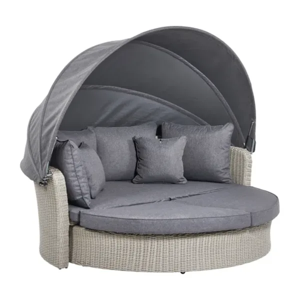 Bermuda rattan outdoor day bed, grey