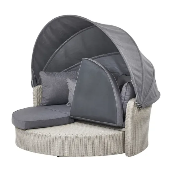 Bermuda rattan outdoor day bed, grey