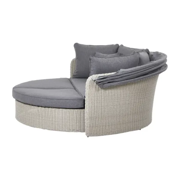 Bermuda rattan outdoor day bed, grey