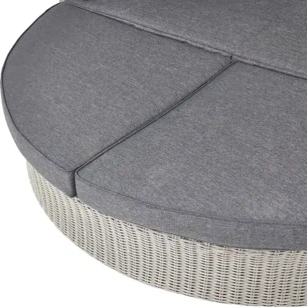 Bermuda rattan outdoor day bed, grey