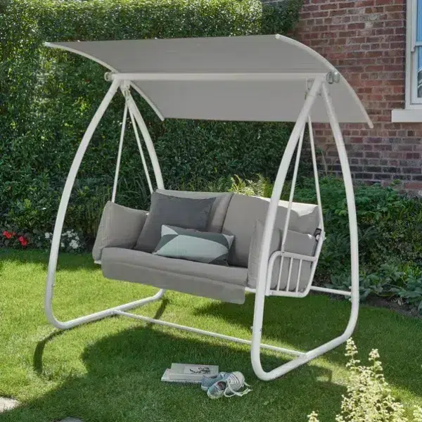 Newmarket 2 Seater Garden Swing Seat, White