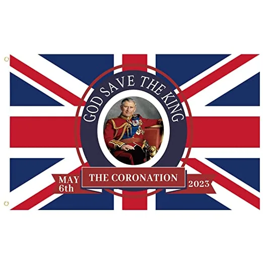 5ft X 3ft (150cm X 91cm) King Charles III Coronation Flag