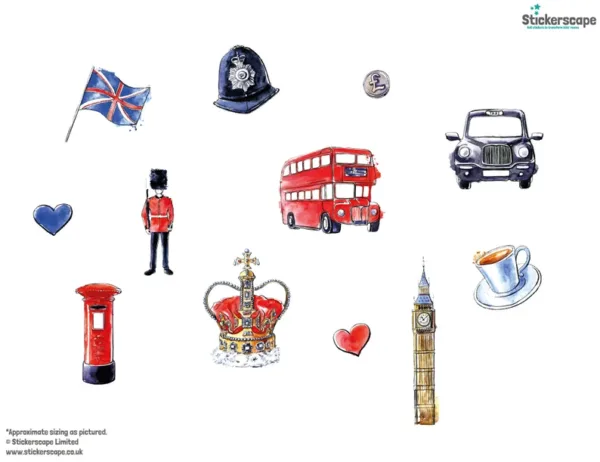 King Charles III London & Coronation Window Stickers