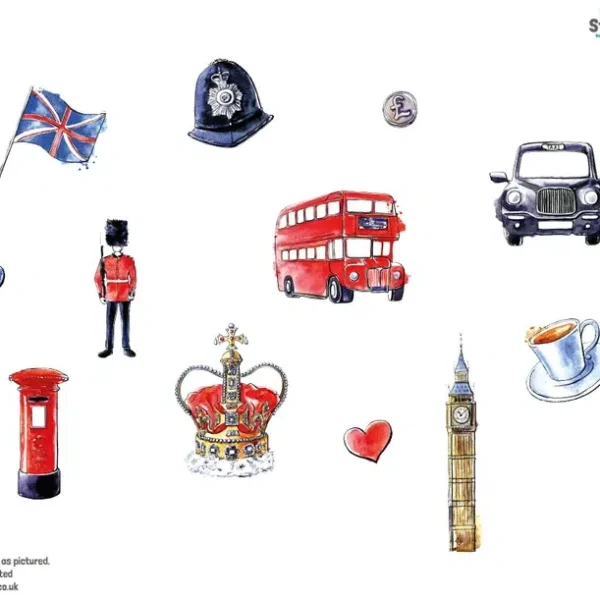King Charles III London & Coronation Window Stickers