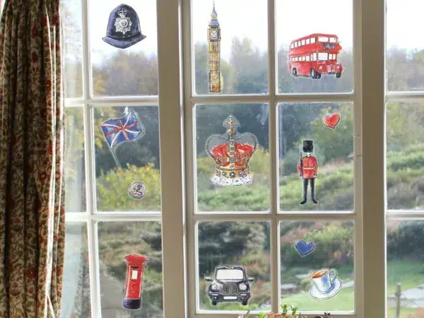 King Charles III London & Coronation Window Stickers