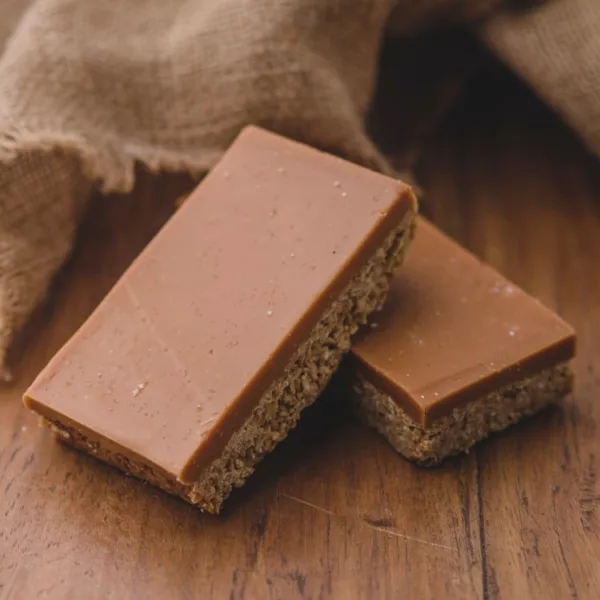 Three giant salted caramel fudge flapjacks by post, 700g