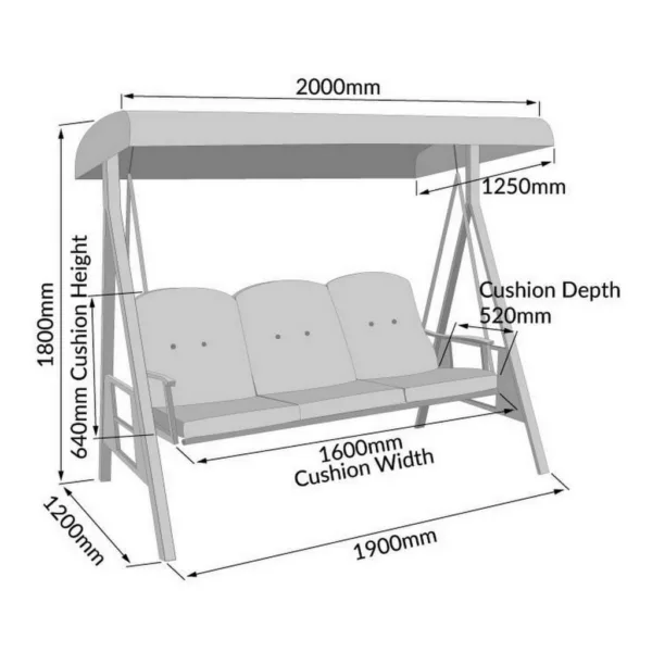 Havana swing seat with free weather cover