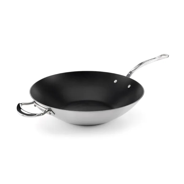 Samuel Groves Non-Stick Stainless Steel Triply Wok, 40cm