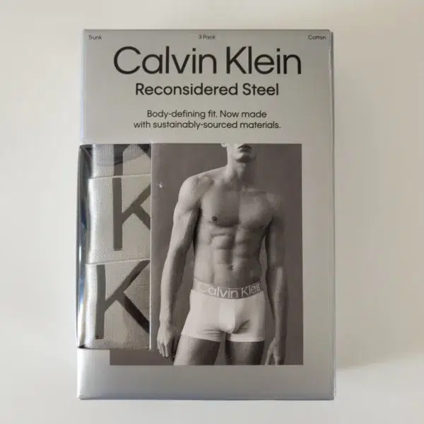 Calvin klein reconsidered steel trunks 3 pack - black