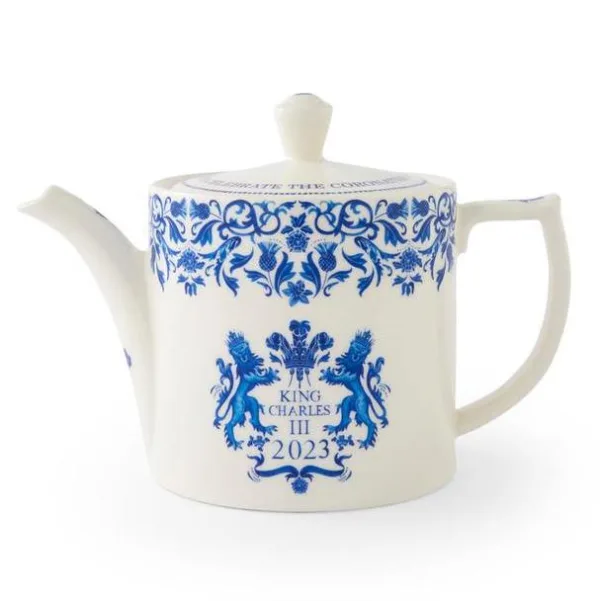 Spode King Charles III Coronation Earthenware Teapot