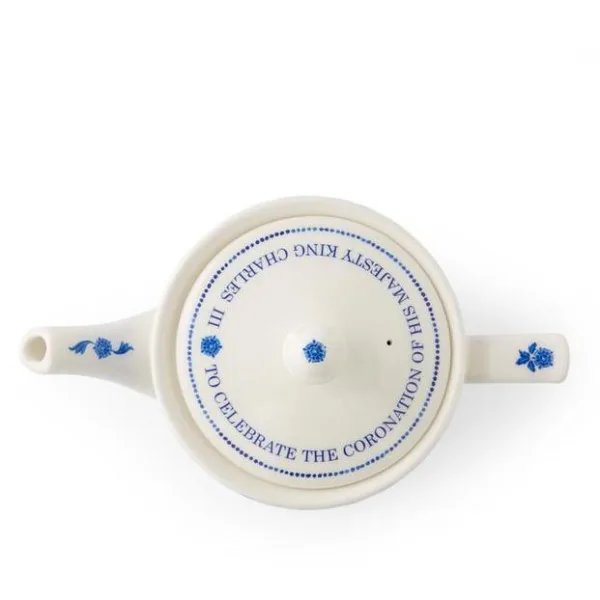 Spode king charles iii coronation earthenware teapot