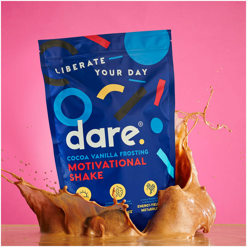 Dare motivation shake - cocoa & vanilla frosting