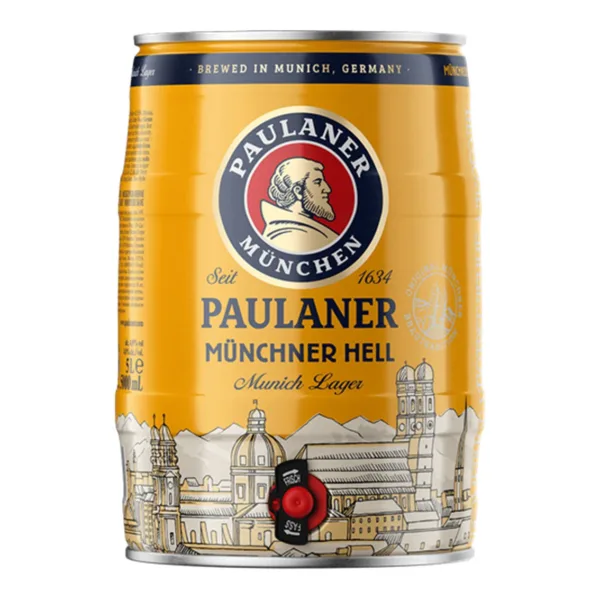 Paulaner münchner hell draft keg, 5l