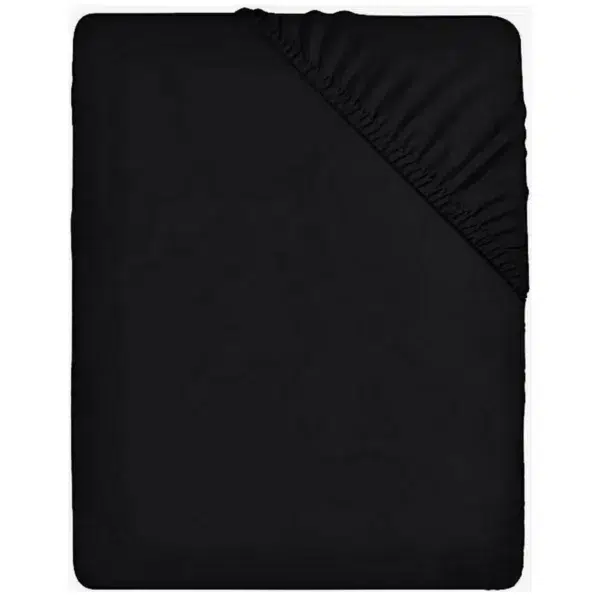 Utopioa 14inch (35cm) Deep Fitted Microfibre Bedsheet, Black