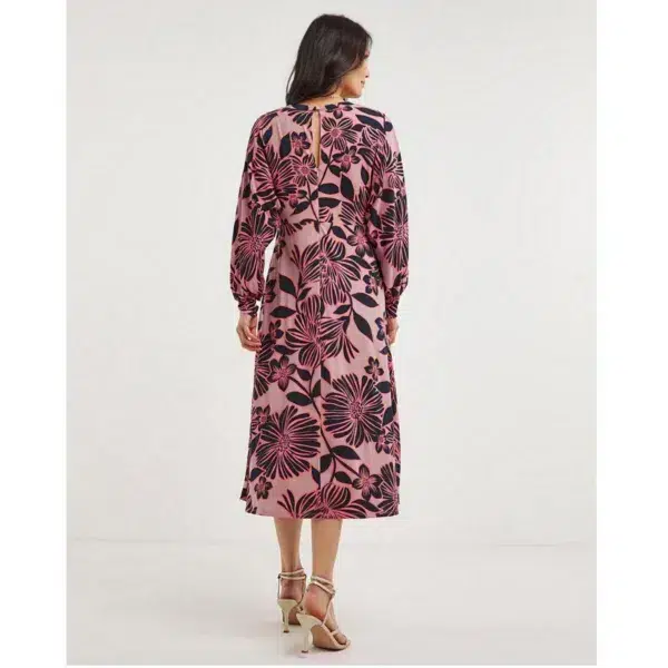 Joanna hope empire deep cuff midi dress
