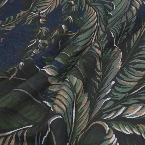 Daintree Palm Midnight Curtain - Made to Measure