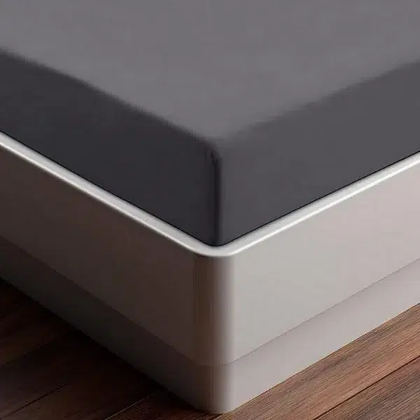 Utopioa 14 inch (35cm) deep fitted microfibre bedsheet, grey