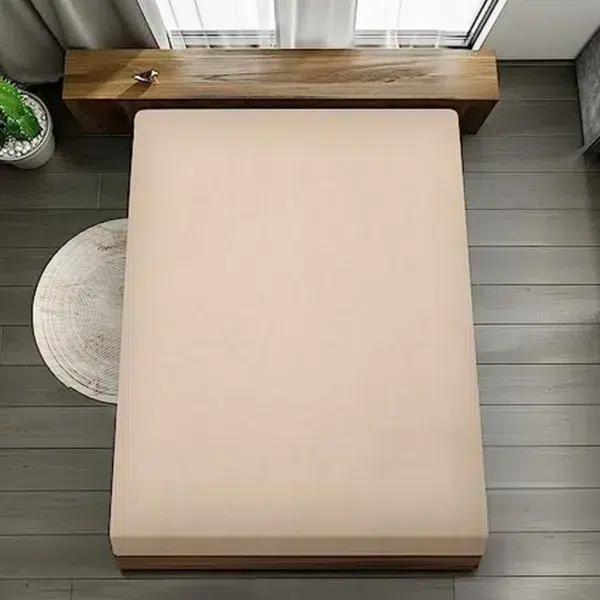 Utopioa 14 inch (35cm) Deep Fitted Microfibre Bedsheet, Beige