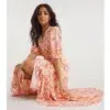 Joanna Hope Printed Wrap Midi Dress, Blush Floral