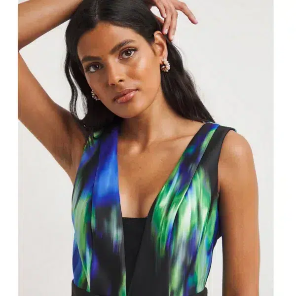 Joanna hope printed scuba prom dress