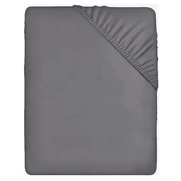 Utopioa 14 inch (35cm) Deep Fitted Microfibre Bedsheet, Grey