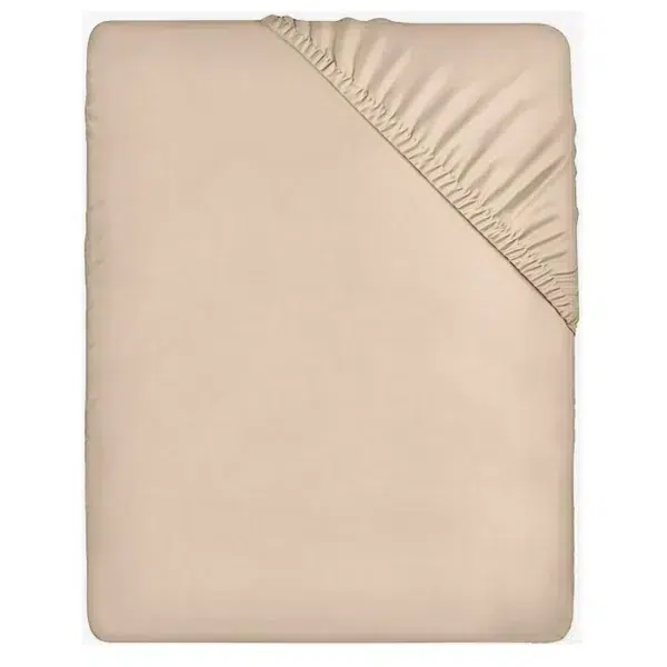 Utopioa 14 inch (35cm) Deep Fitted Microfibre Bedsheet, Beige