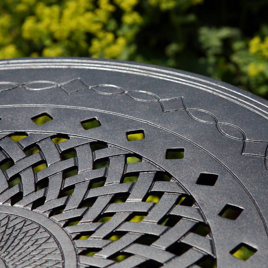 Anna antique bronze 80cm round cast aluminium patio table Anna antique bronze 80cm round cast aluminium patio table
