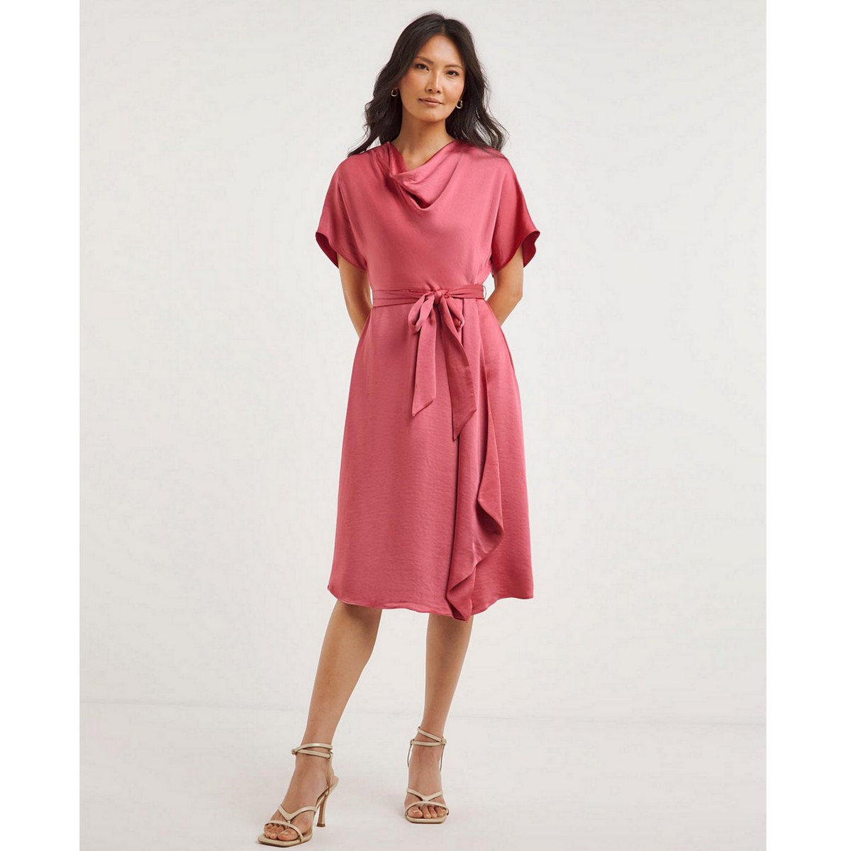 Joanna hope cowl neck dress, rose pink Joanna hope cowl neck dress, rose pink